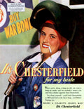 Pilot Warbones Chesterfield 1940s Vintage Retro Advert Poster