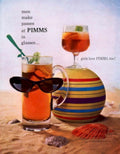 Pimm Cocktail Beach 1960s Vintage Retro Advert