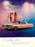 Pink Cadillac Deville 1960s Vintage Retro Advert