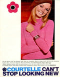 Pink Courcelle Sweater 1960s Vintage Retro Advert