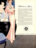 Pink Dress Carpet 1930s Vintage Retro Advert Poster