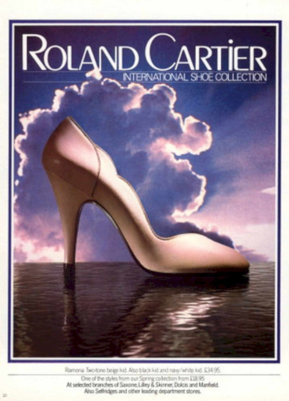 Pink High Heel 1980s Vintage Retro Advert