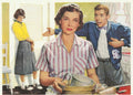 Pink Kitchen Tension 1950s Vintage Retro Advert Poster