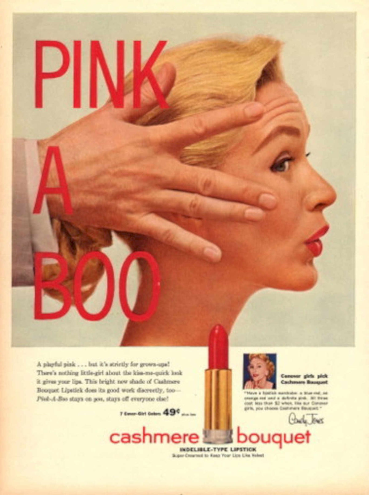 Pink La Boo 1960s Vintage Retro Advert