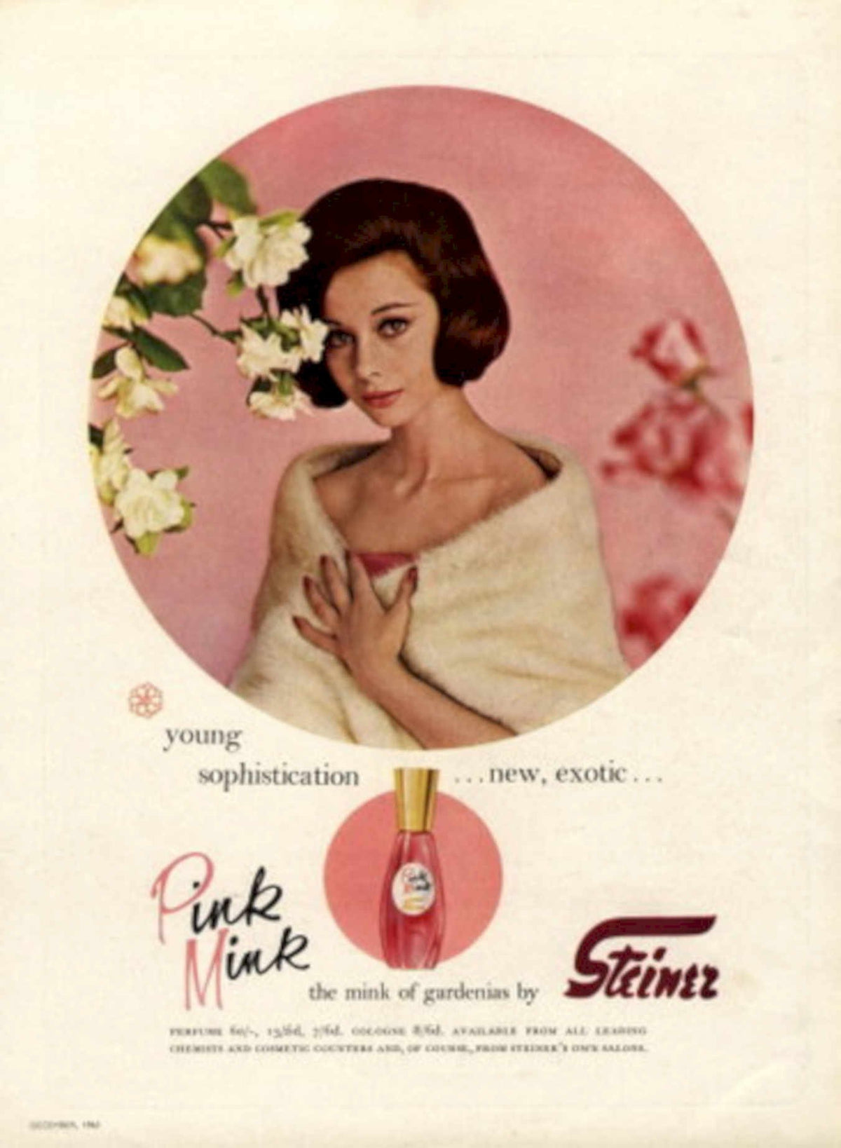 Pink Mink Steinz 1960s Vintage Retro Advert