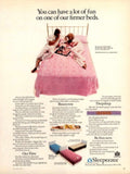 Pink Oversized Bed 1970s Vintage Retro Advert