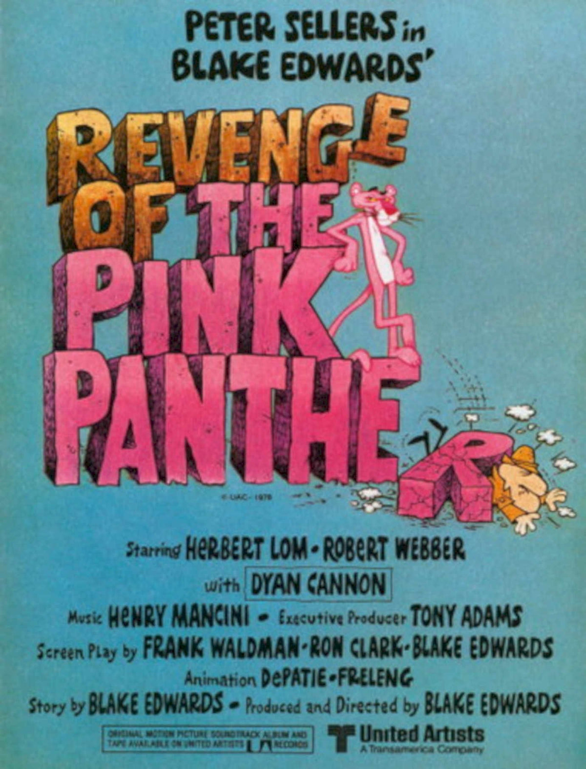 Pink Panther Revenge 1970s Vintage Retro Advert