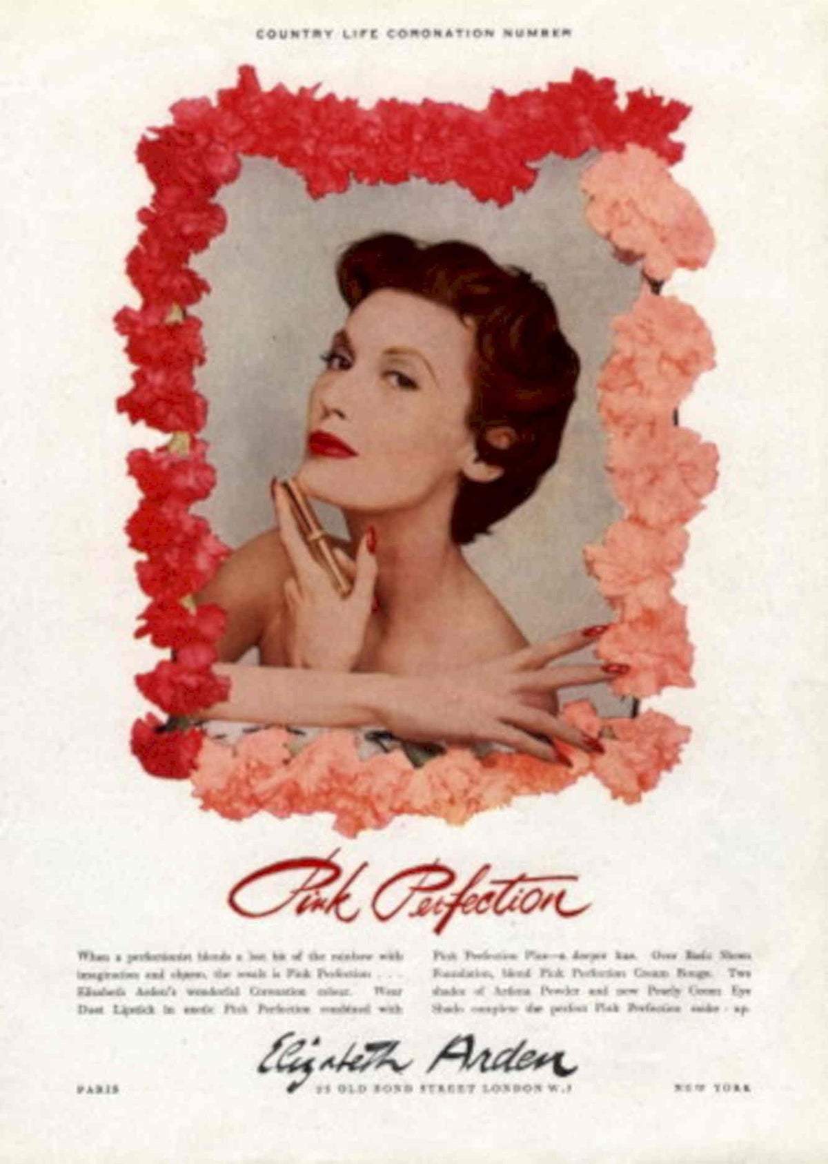 Pink Perfection Arden 2 1950s Vintage Retro Advert Poster