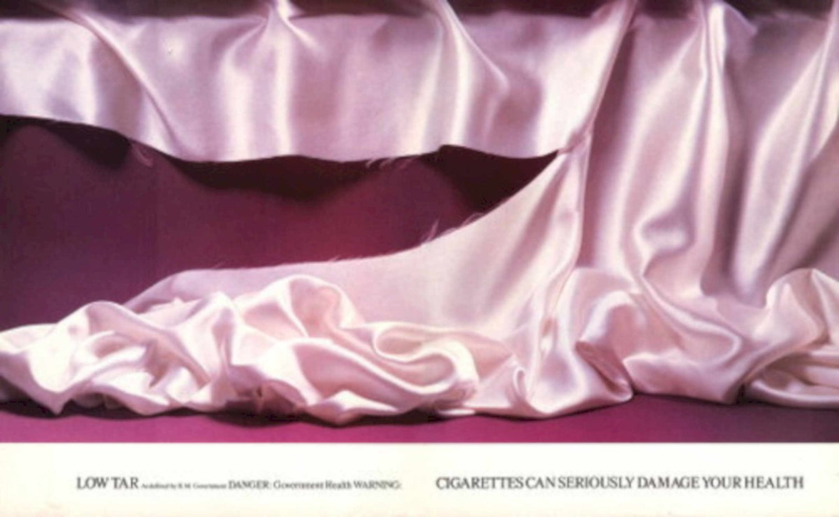 Pink Satin Fabric 1980s Vintage Retro Advert