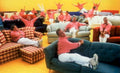 Pink Sofas Armchairs 1990s Vintage Retro Advert