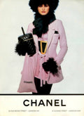 Pink Wool Coat 1990s Vintage Retro Advert