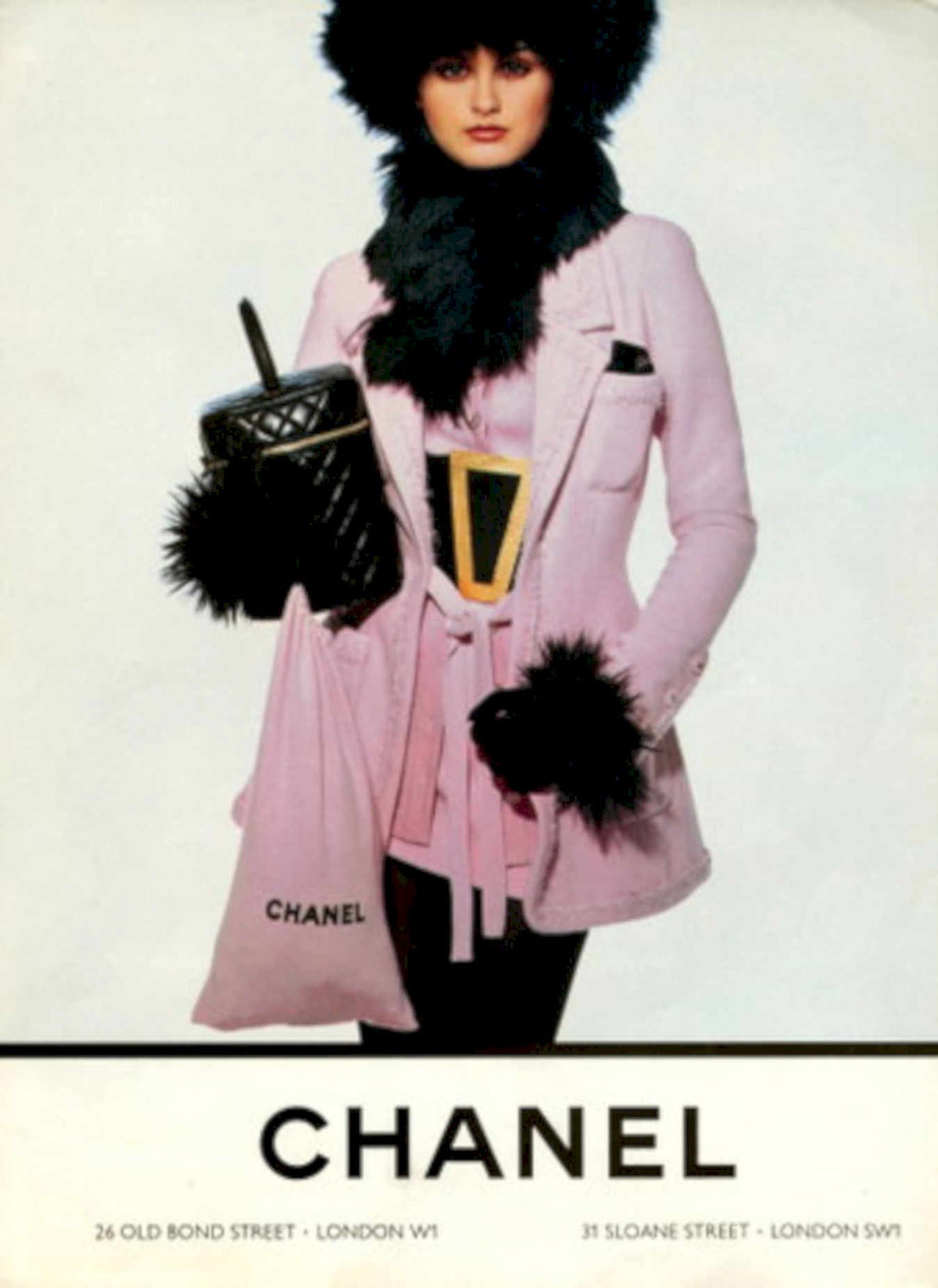 Pink Wool Coat 1990s Vintage Retro Advert