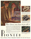 Pioneer Braces Belts 1950s Vintage Retro Advert Poster