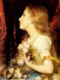 Piot Adolphe A Young Girl With A Basket Of Flowers A4 Photo Print