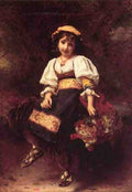 Piot Etienne Adolphe Piot The Flower Seller A4 Photo Print