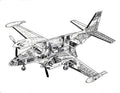 Piper PA 31T Cheyenne cutaway A4 Photo Print