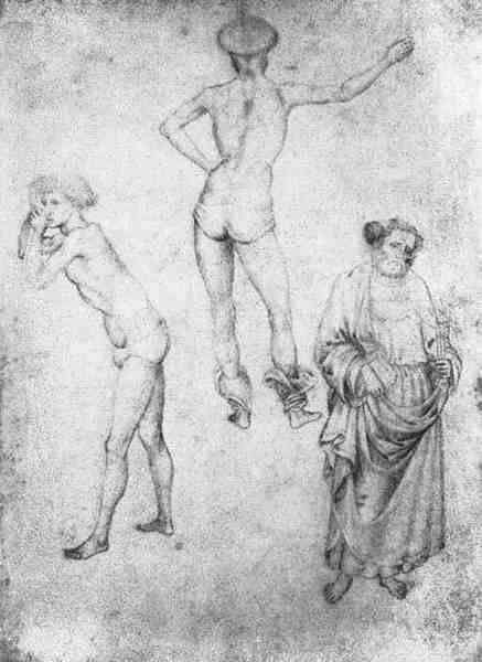 Pisanello Nude Men And St Peter A4 Photo Print