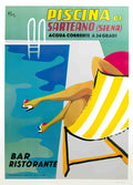 Piscina Advert A4 Photo Print