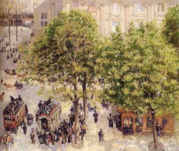Pissarro Camille Place Du Theatre Francais A4 Photo Print
