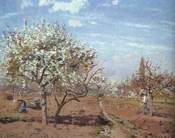 Pissarro Orchard In Bloom At Louveciennes A4 Photo Print
