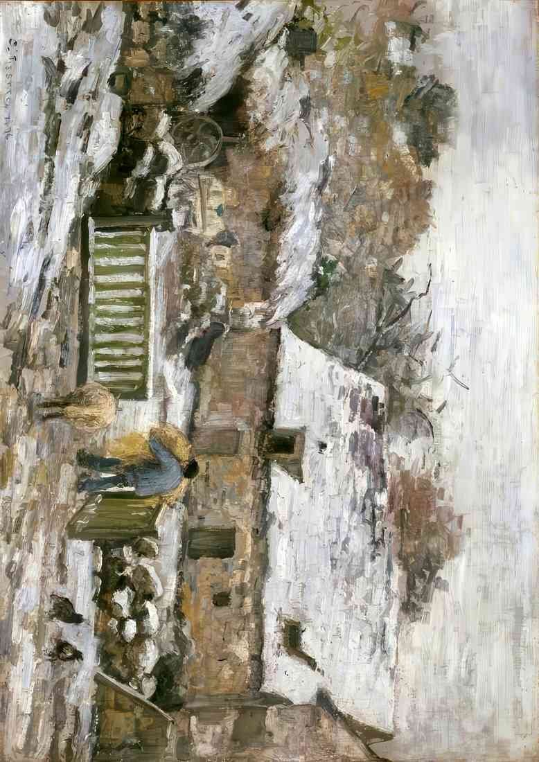 Pissarro farm at montfoucault A4 Photo Print