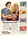 Pitney Bowes Meter 1 1950s Vintage Retro Advert Poster