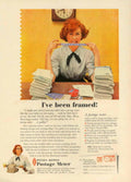 Pitney Bowes Meter 6 1950s Vintage Retro Advert Poster