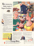 Pitney Bowes Postage 1950s Vintage Retro Advert Poster