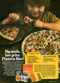 Pizzeria Rice Dinner 1980s Vintage Retro Advert