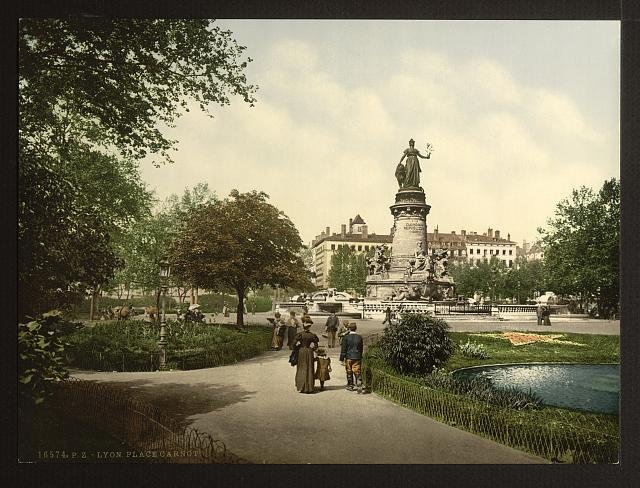 Place Carnot Lyon Vintage A4 Photo Print