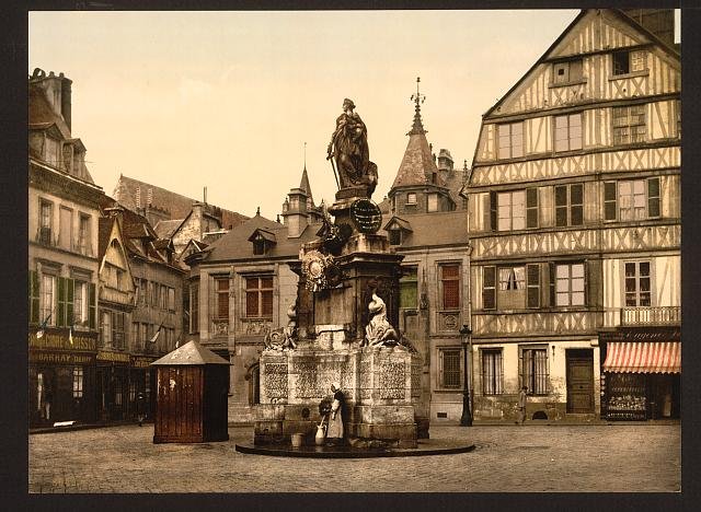 Place de la Pucelle Rouen Vintage A4 Photo Print