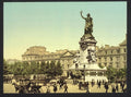 Place de la Republique Paris Vintage A4 Photo Print