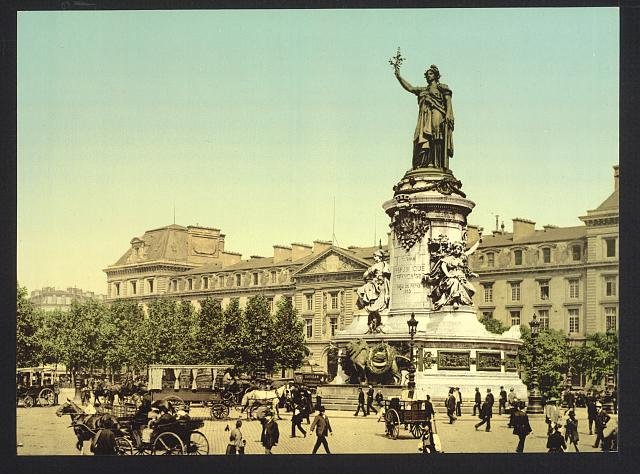 Place de la Republique Paris Vintage A4 Photo Print