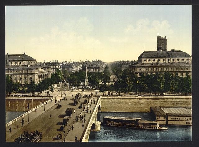 Place du Chatelet Paris Vintage A4 Photo Print
