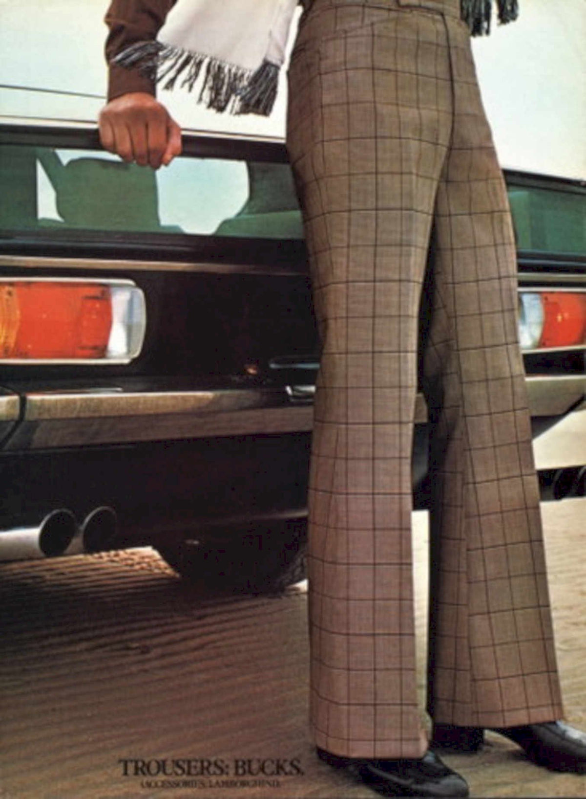 Plaid Trousers Bucks 1970s Vintage Retro Advert