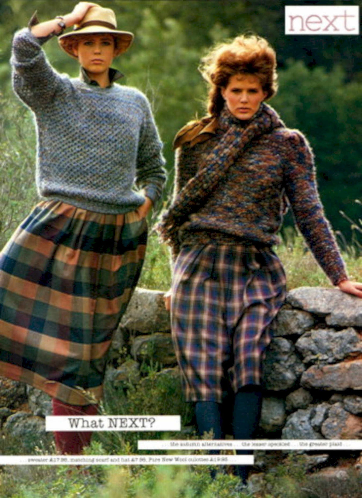 Plaid Women Next 1980s Vintage Retro Advert