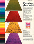 Plain Carpets Swatches 1970s Vintage Retro Advert