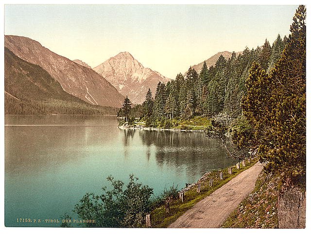 Plansee II general view Tyrol Vintage A4 Photo Print