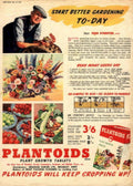 Plant Growth Tablets 1950s Vintage Retro Advert Poster