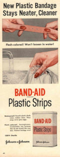 Plastic Bandage Strips 1950s Vintage Retro Advert Poster