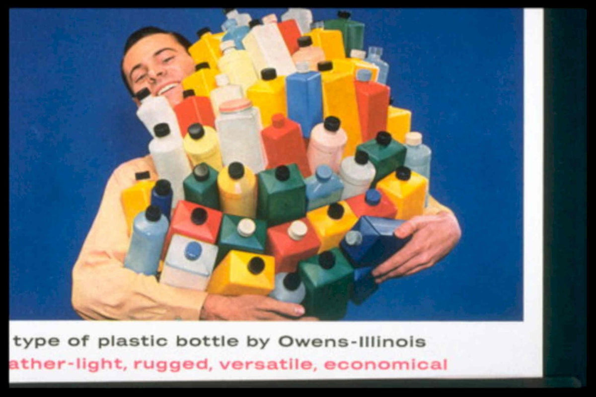 Plastic Bottles Owensill 1950s Vintage Retro Advert Poster