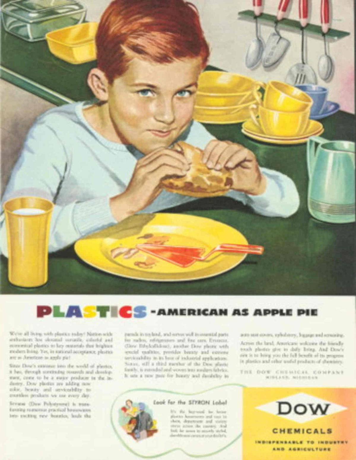 Plastic Boy Table 1950s Vintage Retro Advert Poster