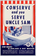 Plastic Cutlery Waste American World War II Advert Poster