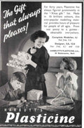 Plasticine Family Gift 1950s Vintage Retro Advert Poster