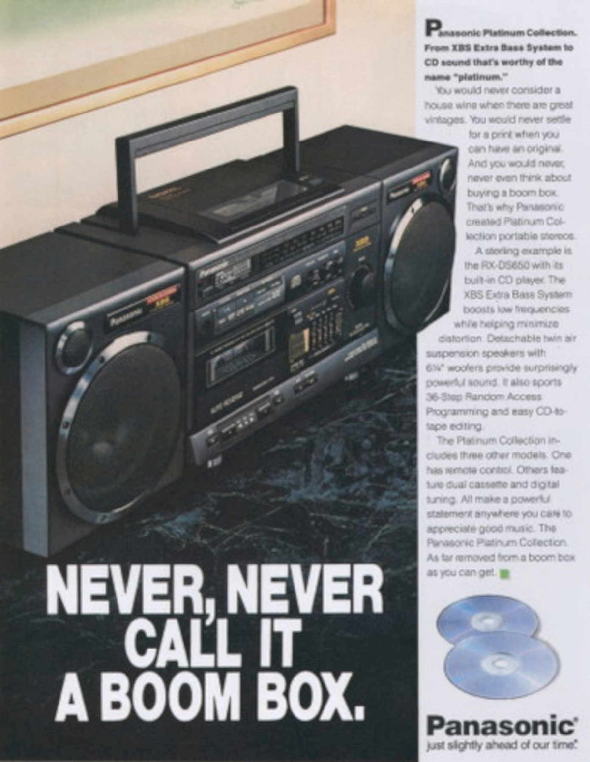 Platinum Stereo Boombox 1980s Vintage Retro Advert