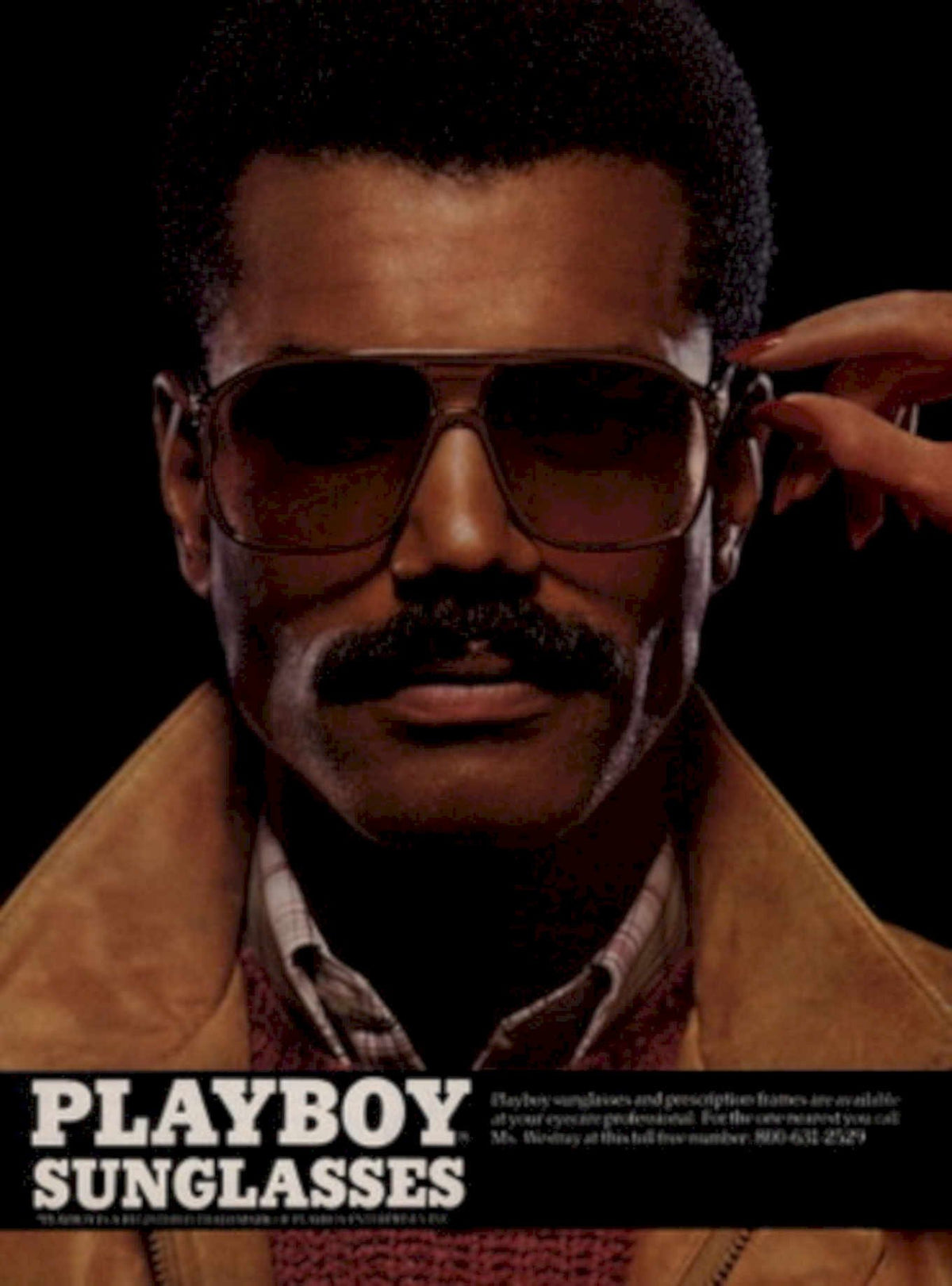 Playboy Sunglasses Afro 1980s Vintage Retro Advert