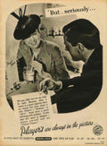 Players Cigarette Couple 1930s Vintage Retro Advert Poster