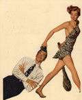 Playful Surprise Man 1940s Vintage Retro Advert Poster