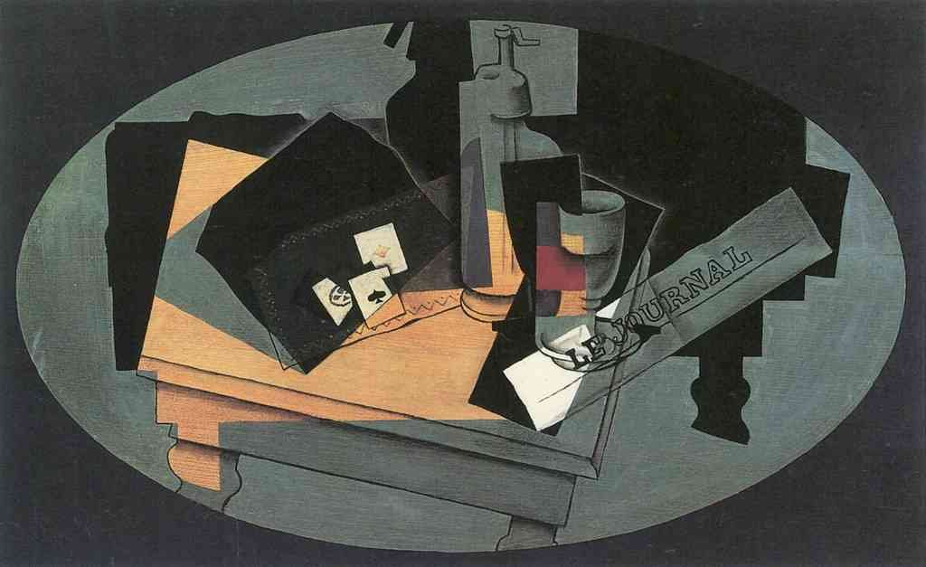 Playing Cards And Siphon Juan Gris Abstract Art A4 Photo Print