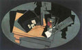 Playing cards and siphon by Juan Gris Abstract Art A4 Photo Print